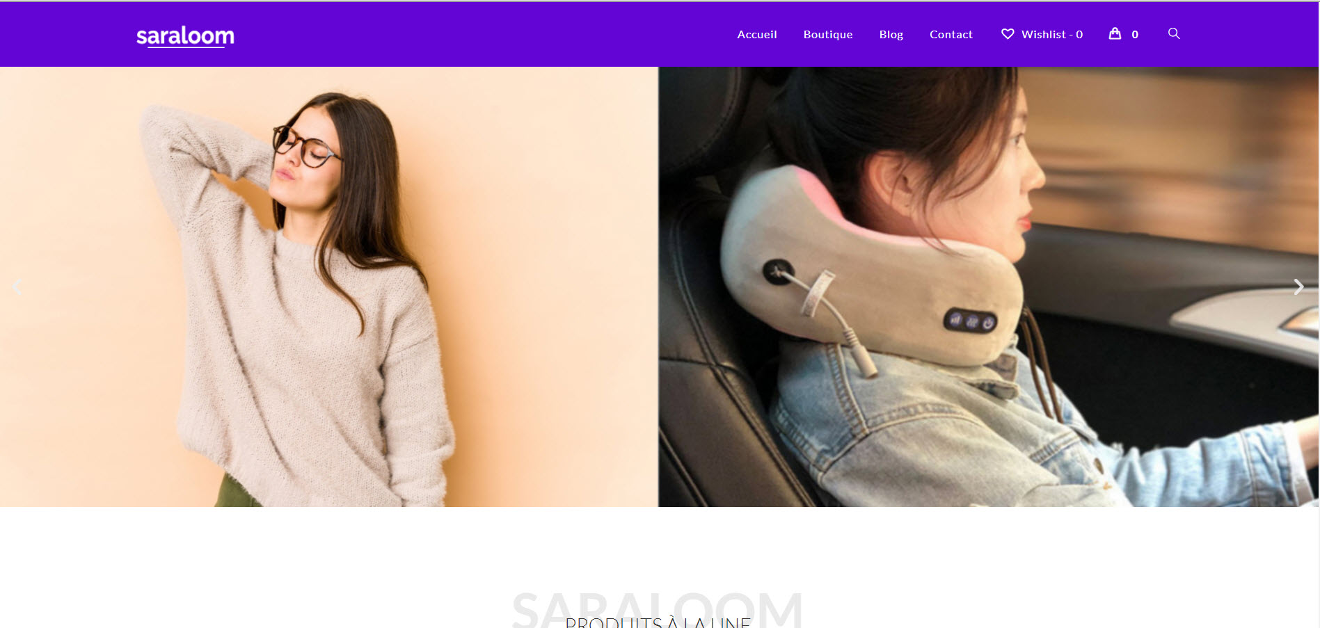 Création de la boutique en ligne Saraloom